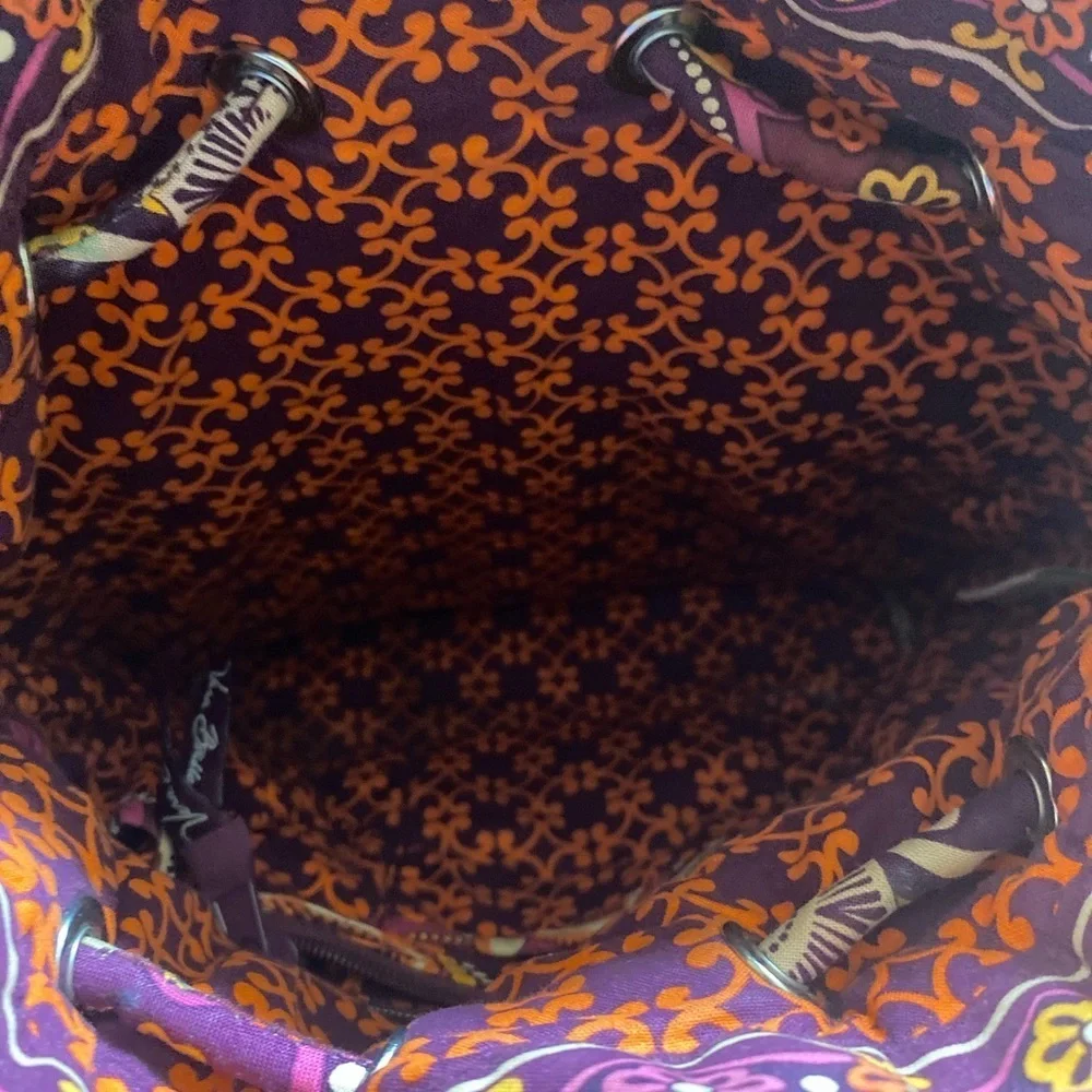 Vera Bradley Safari Sunset shoulder Drawstring Bag Purse 4